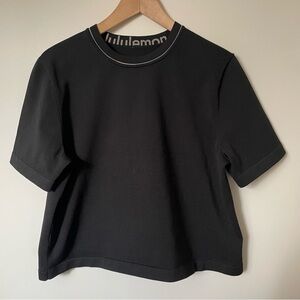 Lululemon Boxy Knit T-Shirt Black Size Medium